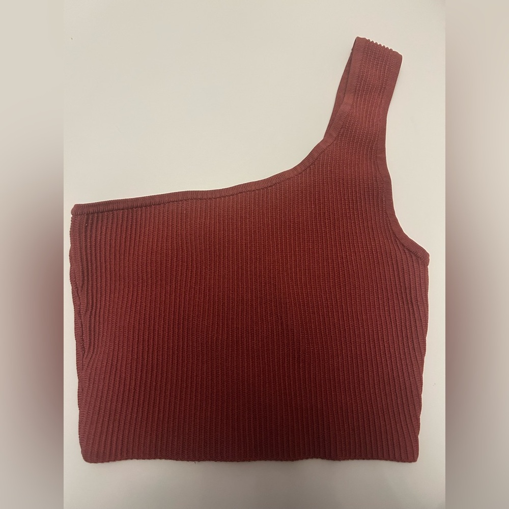 Aritzia: Babaton Sculpt Knit One-Shoulder Ribbed Top, Size: XS